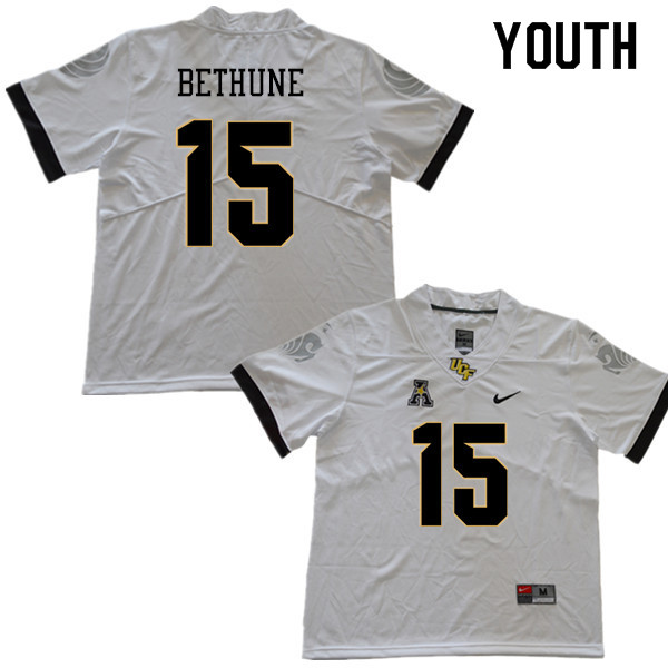 Youth #15 Tatum Bethune UCF Knights College Football Jerseys Sale-White